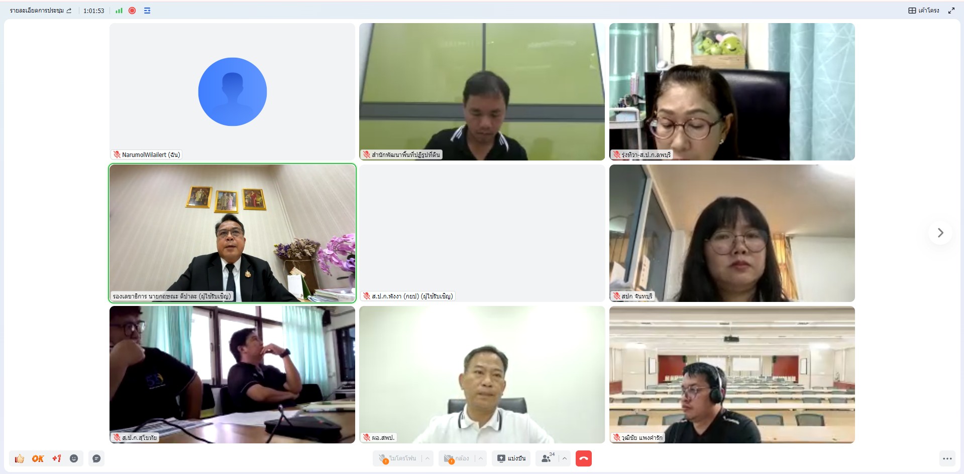 title - รองเลขาธิการ ส.ป.ก. เปิดประชุมติดตามผลและถอดบทเรียน 